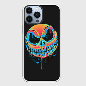 Чехол для iPhone 13 Pro Max с принтом Jack Skellington. Paints в Курске,  |  | before | christmas | halloween | mystic | nightmare | paints | skeleton | skull | smile | джек | джэк | краски | мистика | перед | рождеством | скелет | скеллингтон | смайл | улыбка | хэллоуин | череп