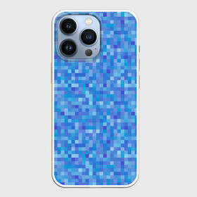 Чехол для iPhone 13 Pro с принтом Голубая пиксель абстракция в Курске,  |  | pixel | pixel art | абстракция | пиксели | пиксель арт | пиксельный | синий