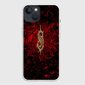 Чехол для iPhone 13 с принтом Slipknot RED | Рок Слипкнот в Курске,  |  | grunge | logo | metal | music | rock | slipknot | брызги | гранж | группа | капли | козел | краски | кровь | логотип | металл | музыка | надпись | пентаграмма | потертости | рок | слипкнот | точки | трещины | узор | цифры