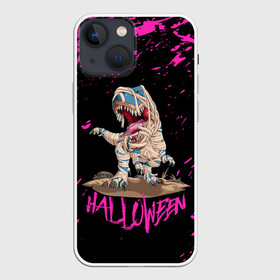 Чехол для iPhone 13 mini с принтом ДИНО МУМИЯ НА ХЭЛЛОУИН в Курске,  |  | dino | dinosauria | halloween | haloween | t rex | ti rex | trex | дино | дино мумия | динозавр | динозавр в бинтах | динозавр мумия | мумия | т рекс | ти рекс | трекс | хеллоин | хеллоуин | хелоин | хелоуин | хэллоин | хэллоуин