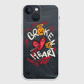 Чехол для iPhone 13 mini с принтом Разбитое сердце LOVE в Курске,  |  | измена | любовь | разбитое сердце | романтика | сердце