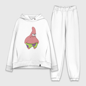 Женский костюм хлопок Oversize с принтом Evil patrick, злой патрик в Курске,  |  | evil patrick | patrick | patrick star | злой патрик | патрик | патрик злой | патрик мем | патрик стар