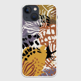 Чехол для iPhone 13 mini с принтом Зебра Пятнистая в Курске,  |  | Тематика изображения на принте: абстракция | африканский мотив | зебра | когти | тропики