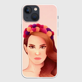 Чехол для iPhone 13 mini с принтом Painted Lana в Курске,  |  | Тематика изображения на принте: lana del ray | pop music | исполнитель | исполнительница | лана дел рэй | музыка | поп | попса