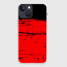 Чехол для iPhone 13 mini с принтом КРАСНЫЙ ГРАНЖ | RED GRUNGE в Курске,  |  | grunge | red | брызги | брызги краски | гранж | краска | краска и ничего лишнего | красная краска | красный | пятна | разводы | черно красный