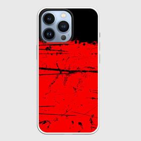 Чехол для iPhone 13 Pro с принтом КРАСНЫЙ ГРАНЖ | RED GRUNGE в Курске,  |  | grunge | red | брызги | брызги краски | гранж | краска | краска и ничего лишнего | красная краска | красный | пятна | разводы | черно красный