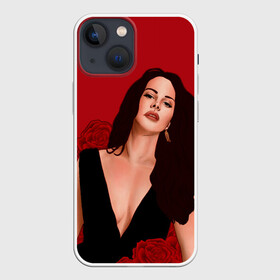 Чехол для iPhone 13 mini с принтом Лана в розах в Курске,  |  | lana del ray | pop music | исполнитель | исполнительница | лана дел рэй | музыка | поп | попса