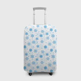 Чехол для чемодана 3D с принтом Снежинки (снежные узоры) в Курске, 86% полиэфир, 14% спандекс | двустороннее нанесение принта, прорези для ручек и колес | merry christmas | дед мороз | ёлка | зима | мороз | новый год | подарок | праздник | рождество | с новым годом | сантаклаус | снег | снеговик | снегурочка | снежинки | снежные узоры | узоры