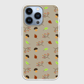 Чехол для iPhone 13 Pro с принтом AUTUMN MOOD в Курске,  |  | грибы | дождь | листья | осень | рябина