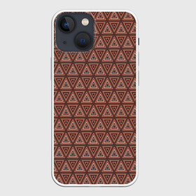 Чехол для iPhone 13 mini с принтом Абстракция из коричневых треугольников в Курске,  |  | abstraction | polygons | triangles | абстракция | коричневый | линии | многоугольники | молодежный | треугольники | узор | фигуры