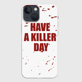 Чехол для iPhone 13 mini с принтом blood have a killer day Dexter в Курске,  |  | Тематика изображения на принте: blood | dexter | have a killer day | брызги крови | декстер | кровь | правосудие декстера | хэллоуин