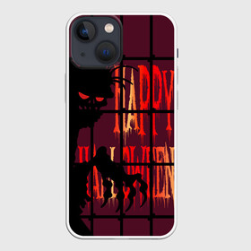 Чехол для iPhone 13 mini с принтом Нечисть за железной решеткой в Курске,  |  | blood dripping | evil spirits | halloween | happy halloween | holiday | iron bars | red eyes | the look of death | железная решетка | красные глаза | нечисть | праздник | стекает кровь | хэллоуин