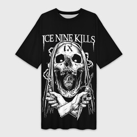 Платье-футболка 3D с принтом Ice Nine Kills, The Silver Scream в Курске,  |  | heavy metal | ice nine | ice nine kills | ink | the silver scream | группы | метал | музыка | рок