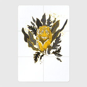 Магнитный плакат 2Х3 с принтом Тигр тропики в Курске, Полимерный материал с магнитным слоем | 6 деталей размером 9*9 см | 2022 | год тигра | новый год | новый год 2022 | символ года | тигр | тигренок | тигрица | тигры