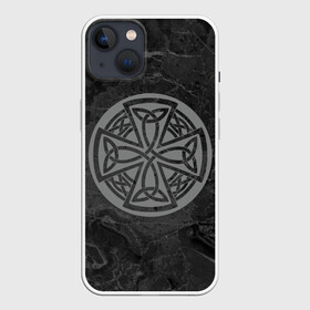 Чехол для iPhone 13 с принтом Кельтский крест стилизованный в Курске,  |  | кельтский крест | кельты | обереги | руны | символика | славянские обереги | славянский дух