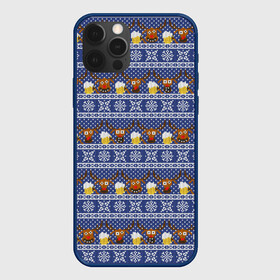 Чехол для iPhone 12 Pro Max с принтом Олени отдыхают в Курске, Силикон |  | Тематика изображения на принте: вязанный | новогодний | олень | паттерн | рождественский | с оленями | свитер | узор
