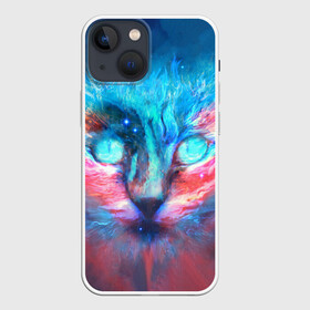 Чехол для iPhone 13 mini с принтом ВСЕЛЕНСКИЙ КОТ в Курске,  |  | animals | astronomy | cat | night | space | stars | голова | домашние | животные | звезды | зверь | космос | кот | котик | лицо | небо | пушистый