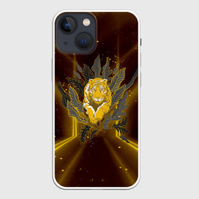 Чехол для iPhone 13 mini с принтом Золотой тигр 2022 в Курске,  |  | 2022 | год тигра | новый год | новый год 2022 | символ года | тигр | тигренок | тигрица | тигры