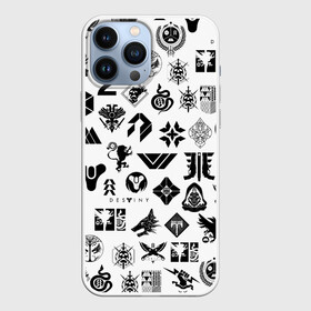 Чехол для iPhone 13 Pro Max с принтом DESTINY 2 LOGO PATTERN   ДЕСТИНИ в Курске,  |  | Тематика изображения на принте: bungie | cayde 6 | cyd6 | destiny | destiny 2 | forsaken | gambit | hunter | titan | warlock | банги | варлок | габмит | дестини | дестини 2 | зур | кейд | кейд 6 | отвергнутые | охотник | титан | туз