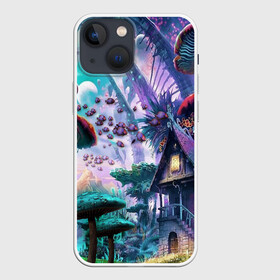 Чехол для iPhone 13 mini с принтом FantasyFish в Курске,  |  | fantasy | fish | home | mushroom | planet | stars | грибы | дом | звезды | планеты | рыба | фантазия | фентези