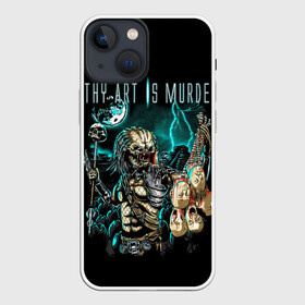 Чехол для iPhone 13 mini с принтом Thy Art Is Murder   Human Target в Курске,  |  | death metal | deathcore | thy art is murder | группы | дэткор | метал | музыка | рок | хищник