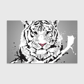 Бумага для упаковки 3D с принтом Белый снежный тигр в Курске, пластик и полированная сталь | круглая форма, металлическое крепление в виде кольца | 2022 | art | beast | new year | predator | splashes and drops | white tiger | year of the tiger | белый тигр | брызги и капли | год тигра | зверь | искусство | новый год | хищник