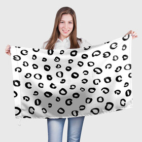 Флаг 3D с принтом Леопардовый окрас в Курске, 100% полиэстер | плотность ткани — 95 г/м2, размер — 67 х 109 см. Принт наносится с одной стороны | дизайнерский | животные | леопард | паттерн | полный принт | тренд | фул