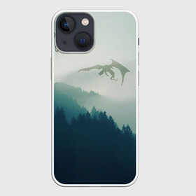 Чехол для iPhone 13 mini с принтом ДРАКОНЫ НАД ЛЕСОМ   DRAGON в Курске,  |  | dovahkiin | dragon | dragonborn | forest | fus ro dah | skyrim | tes | the elder scrolls skyrim | докавин | драгонборн | драконы | лес | природа | скайрим
