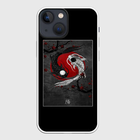 Чехол для iPhone 13 mini с принтом карпы инь янь в Курске,  |  | blood | carp | china | mystic | sakura | yan | yin | инь | карп | китай | крапы | кровь | мистика | сакура | янь