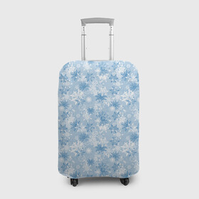 Чехол для чемодана 3D с принтом Морозное Снежное Утро в Курске, 86% полиэфир, 14% спандекс | двустороннее нанесение принта, прорези для ручек и колес | merry christmas | дед мороз | ёлка | зима | мороз | новый год | подарок | праздник | рождество | с новым годом | сантаклаус | снег | снеговик | снегурочка | снежинки | снежные узоры | узоры