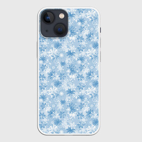 Чехол для iPhone 13 mini с принтом Морозное Снежное Утро в Курске,  |  | merry christmas | дед мороз | ёлка | зима | мороз | новый год | подарок | праздник | рождество | с новым годом | сантаклаус | снег | снеговик | снегурочка | снежинки | снежные узоры | узоры