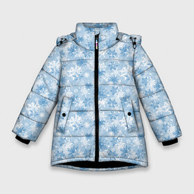 Зимняя куртка для девочек 3D с принтом Морозное Снежное Утро в Курске, ткань верха — 100% полиэстер; подклад — 100% полиэстер, утеплитель — 100% полиэстер. | длина ниже бедра, удлиненная спинка, воротник стойка и отстегивающийся капюшон. Есть боковые карманы с листочкой на кнопках, утяжки по низу изделия и внутренний карман на молнии. 

Предусмотрены светоотражающий принт на спинке, радужный светоотражающий элемент на пуллере молнии и на резинке для утяжки. | Тематика изображения на принте: merry christmas | дед мороз | ёлка | зима | мороз | новый год | подарок | праздник | рождество | с новым годом | сантаклаус | снег | снеговик | снегурочка | снежинки | снежные узоры | узоры