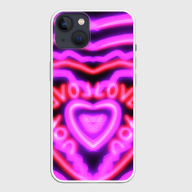 Чехол для iPhone 13 с принтом Lover love в Курске,  |  | Тематика изображения на принте: love | love you | lover | люблю | любовь | розовое сердце | сердечко | сердце