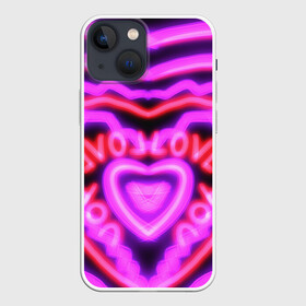 Чехол для iPhone 13 mini с принтом Lover love в Курске,  |  | love | love you | lover | люблю | любовь | розовое сердце | сердечко | сердце