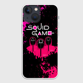 Чехол для iPhone 13 mini с принтом Squid Game брызги красок стража. в Курске,  |  | Тематика изображения на принте: squid game | брызги красок | злодей | игра | игра в кальмара | кальмары | люди в масках | на выживания | отряд стражей | сериал