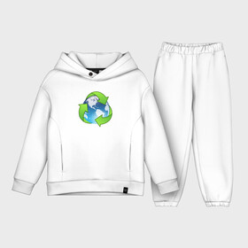 Детский костюм хлопок Oversize с принтом Земля Экология в Курске,  |  | земля | круговорот | переработка | планета | природа | стрелки | экология