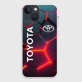 Чехол для iPhone 13 mini с принтом TOYOTA 3D NEON  | ТОЙОТА  3Д ПЛИТЫ НЕОН в Курске,  |  | auto | sport | toyota | авто | автомобиль | автомобильные | бренд | марка | машины | спорт | тойота