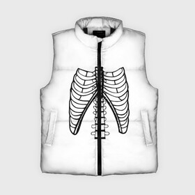 Женский жилет утепленный 3D с принтом ребра скелета в Курске,  |  | anatomy | bones | cell | chest | death | disks | halloween | open | ribs | skeleton | spine | анатомия | грудная | диски | клетка | кости | открытая | позвоночник | ребра | скелет | хэллоуин