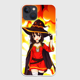 Чехол для iPhone 13 с принтом Mеgumin в Курске,  |  | anime | konosuba | manga | megumin | witch | аниме | ведьма | ведьмы | взрыв | манга | мегумин | прекрасный мир | юн юн | юнюн