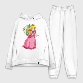 Женский костюм хлопок Oversize с принтом PrPeach в Курске,  |  | mario | mario heroes | nintendo | peach | princess | princess peach | super mario | super mario bros | братья марио | марио | пич | супер братья марио | супер марио