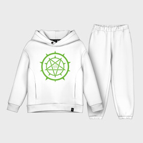 Детский костюм хлопок Oversize с принтом Pentagrams by Apkx в Курске,  |  | apkx | green | pentagram | зелёная | пентаграмма