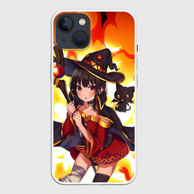 Чехол для iPhone 13 с принтом MeguminYunyun в Курске,  |  | anime | konosuba | manga | megumin | witch | аниме | ведьма | ведьмы | взрыв | манга | мегумин | прекрасный мир | юн юн | юнюн