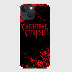 Чехол для iPhone 13 mini с принтом CANNIBAL CORPSE КРАСНЫЕ ЧЕРЕПА в Курске,  |  | cannibal | cannibal corpse | corpse | death metal | deathgrind | алекс уэбстер | брутальный дэт метал | дэт метал | дэтграйнд | каннибал корпс | кеннибал корпс | кэннибал корпс | пол мазуркевич | роб барретт | труп каннибала