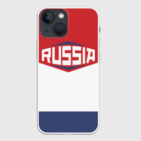 Чехол для iPhone 13 mini с принтом Russia в Курске,  |  | background | russia | russian national team | россия | сборная россии | фон