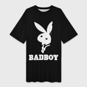 Платье-футболка 3D с принтом BAD BOY (секси) в Курске,  |  | Тематика изображения на принте: bad boy | erotic | love | playboy | заяц | кролик | любовь | плейбой | прикол | смешной | страсть | ххх | шутка | юмор