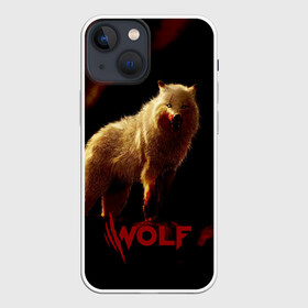 Чехол для iPhone 13 mini с принтом Красный волк. в Курске,  |  | wolf | wolfs | волк | волки | волчара | животные | звери | лес | природа