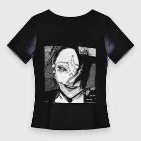 Женская футболка 3D Slim с принтом Ghoul Ута в Курске,  |  | dead inside | ghoul | глаз | глаза | гули | гуль | дед инсайд | красный глаз | токийский гуль | чёрный глаз