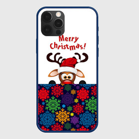 Чехол для iPhone 12 Pro Max с принтом Merry Christmas (оленёнок) в Курске, Силикон |  | christmas | merry christmas | santa claus | дед мороз | ёлка | новогодние олени | новый год | оленёнок бэмби | оленёнок рудольф | орнамент | с новым годом | сантаклаус | свитер с оленями | снегурочка | снежинки | узоры