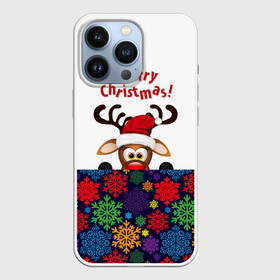 Чехол для iPhone 13 Pro с принтом Merry Christmas (оленёнок) в Курске,  |  | christmas | merry christmas | santa claus | дед мороз | ёлка | новогодние олени | новый год | оленёнок бэмби | оленёнок рудольф | орнамент | с новым годом | сантаклаус | свитер с оленями | снегурочка | снежинки | узоры