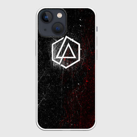 Чехол для iPhone 13 mini с принтом Linkin Park Logo | Линкин Парк в Курске,  |  | album | bennington | chester | green | grunge | linkin park | mike | music | rock | shinoda | style | альбом | беннингтон | гитара | гранж | линкин парк | логотип | музыка | надпись | певец | полосы | потертости | рок | честер | шинода